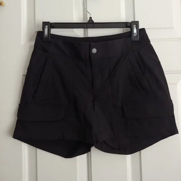 ATHLETA Black Cargo Trekkie Women Shorts Size 2 - Picture 10 of 11